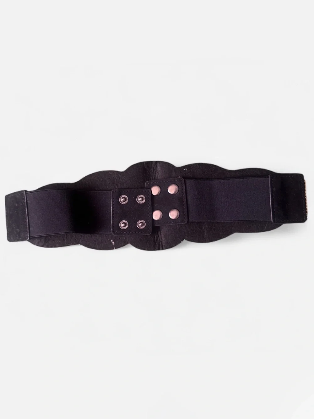 Embellished Floral Beaded Waist Belt - Black and Pink